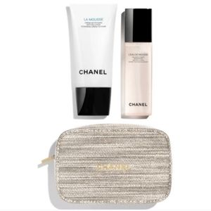 Chanel Routine Reset Cleansing Duo Holiday Gift Set 2022 Tweed Case Pouch BNIB